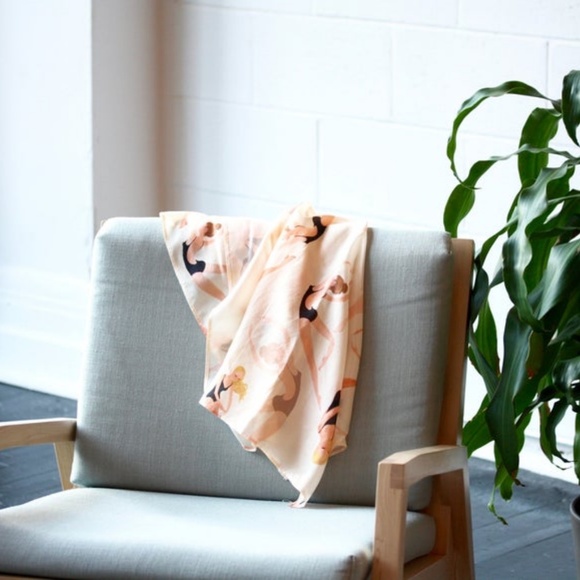 Swimming Ladies Silk Scarf - Picture 4 of 6